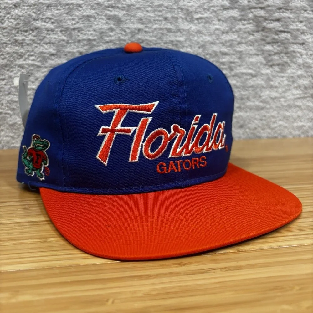 Vintage 90s Florida Gators Sports Specialties Script Twill Snapback Hat Cap NEW